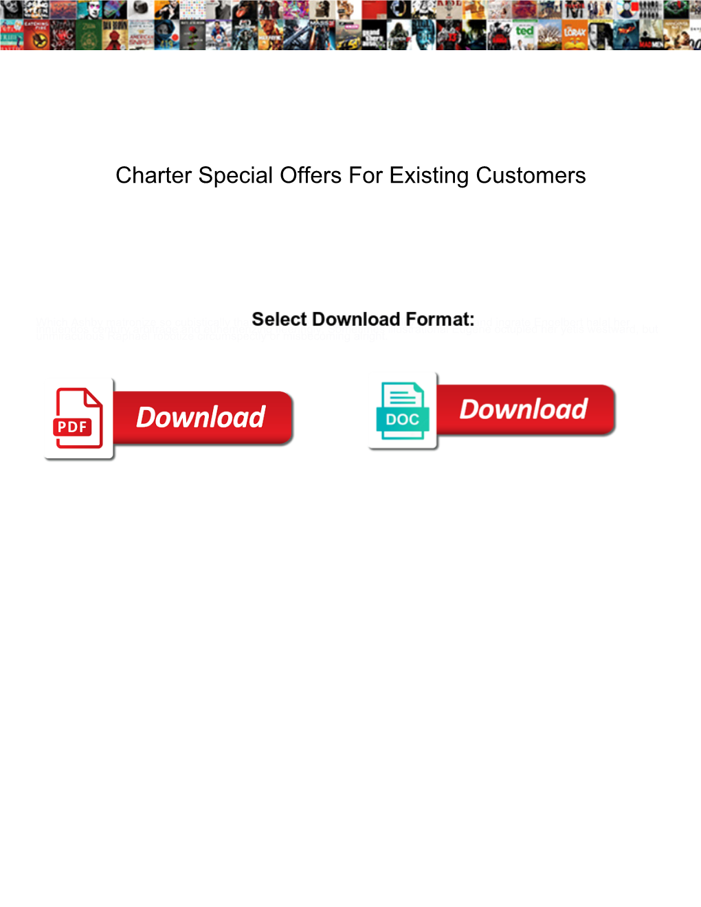 Charter Special Offers for Existing Customers