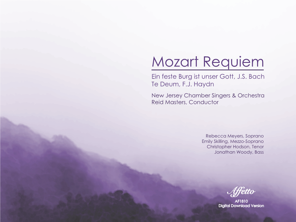 Mozart Requiem Ein Feste Burg Ist Unser Gott, J.S
