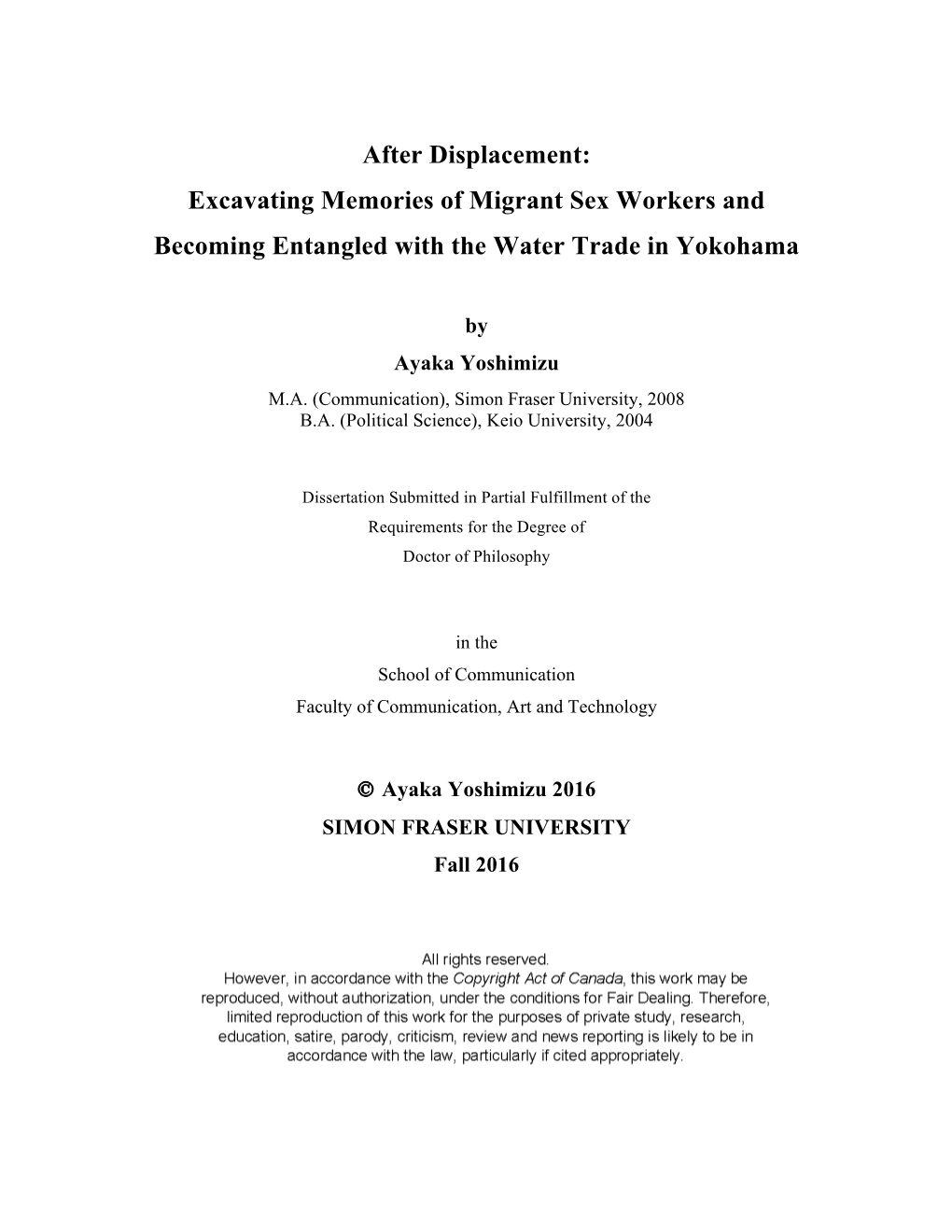 Excavating Memories of Migrant Sex Workers and Becoming Entangled with the Water Trade in Yokohama