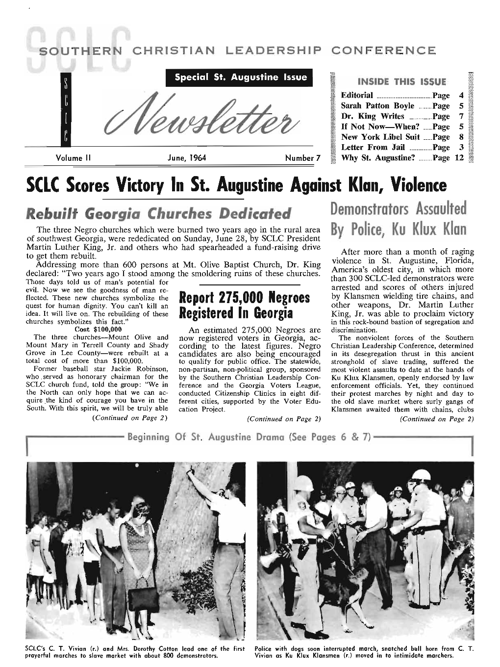 SCLC Scores Victory in St. Augustine Against Klan, Violence