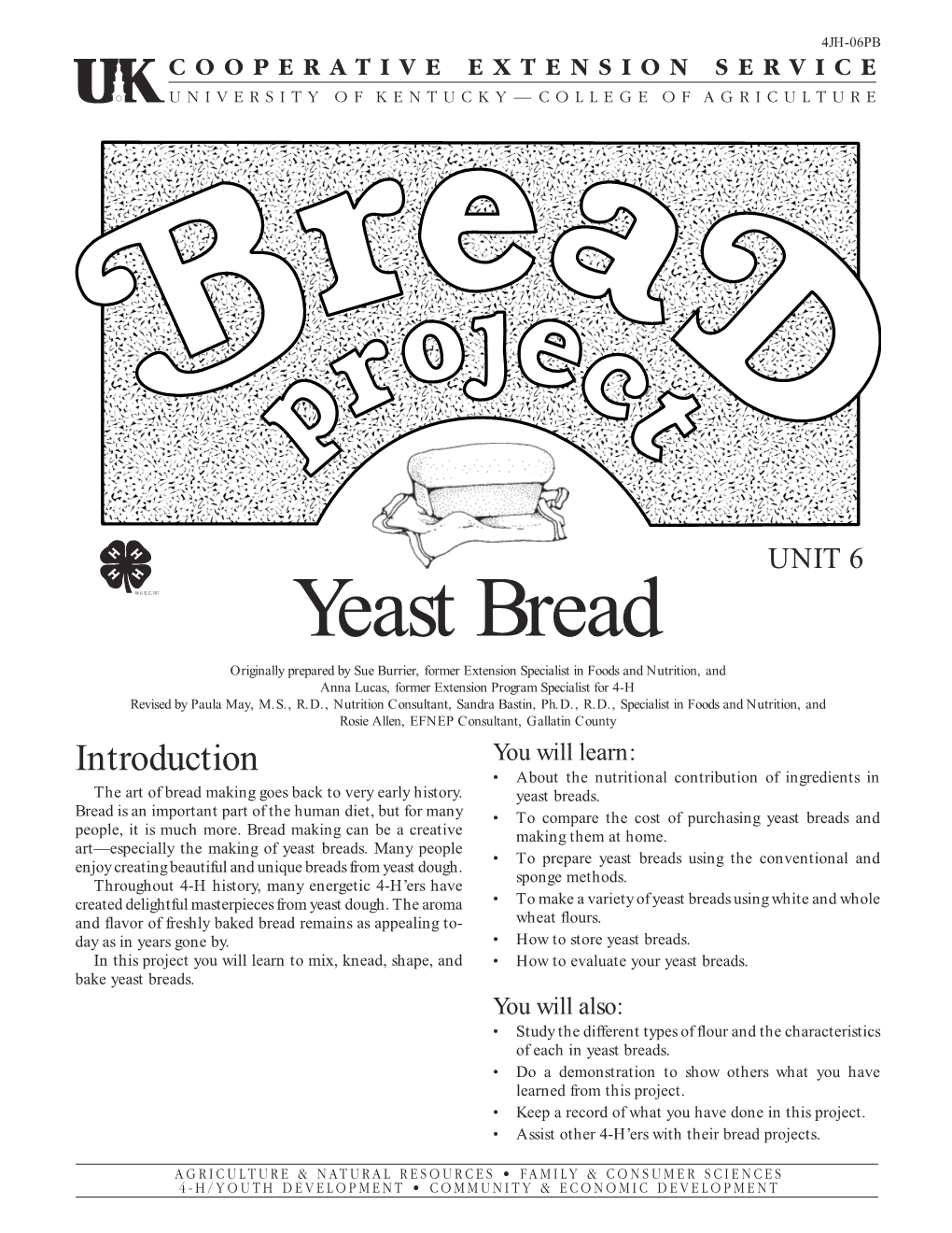 4JH06PB: Yeast Bread