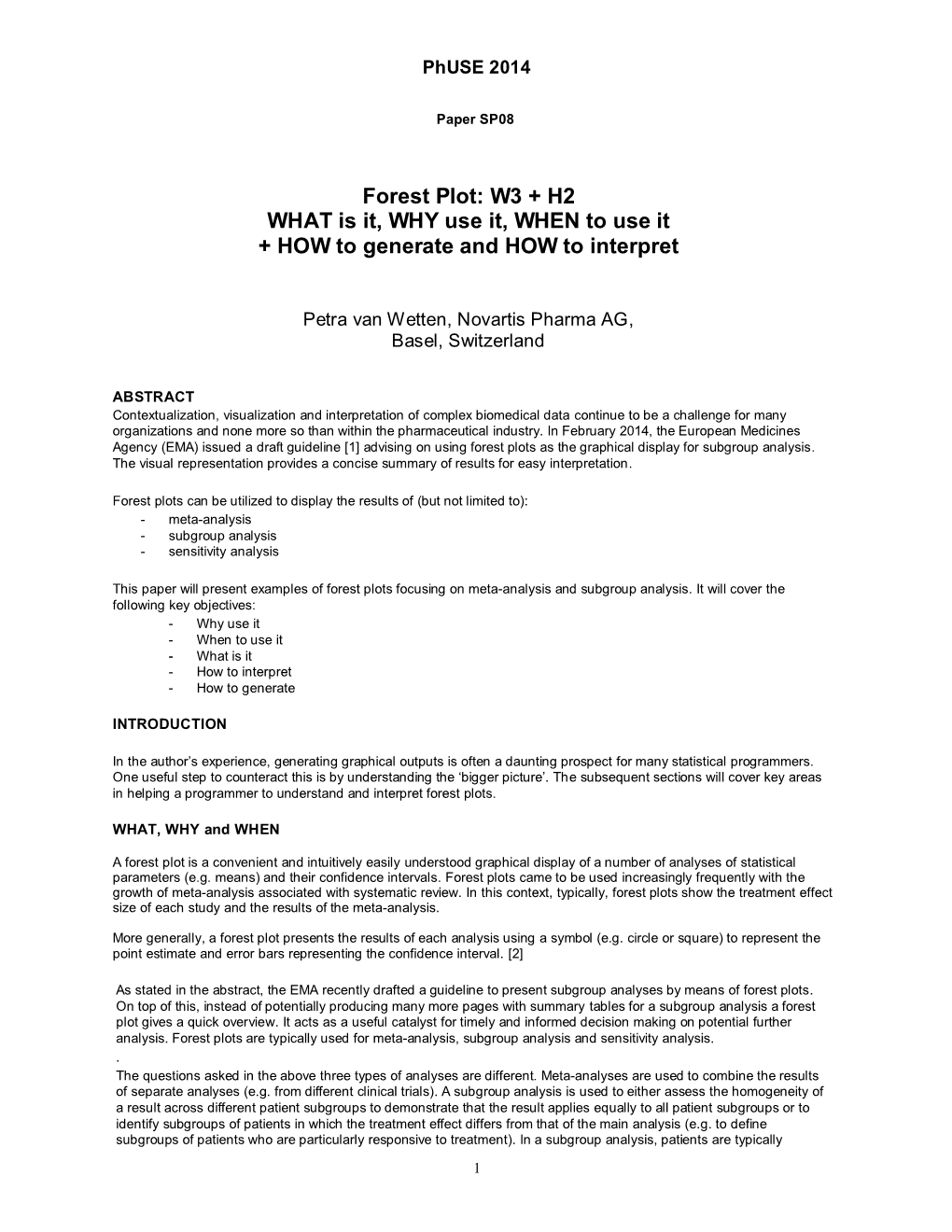 Forest Plot: W3 + H2 WHAT Is It, WHY Use It, WHEN to Use It + HOW to Generate and HOW to Interpret