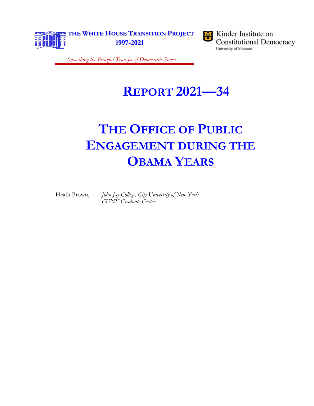 Public Engagement During the Obama Years