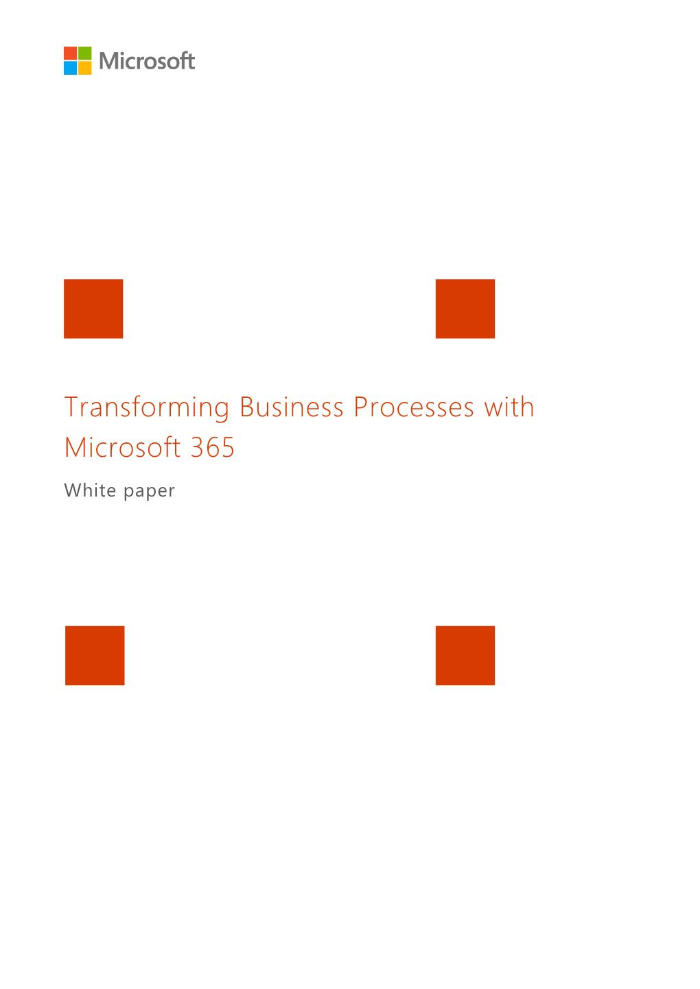 Transforming Business Process with Microsoft