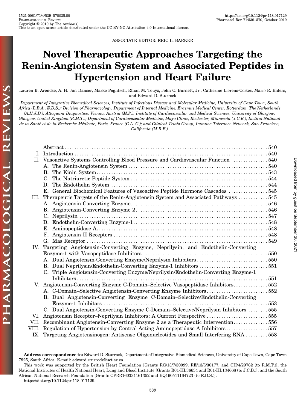 Novel Therapeutic Approaches Targeting the Renin-Angiotensin System and Associated Peptides in Hypertension and Heart Failure