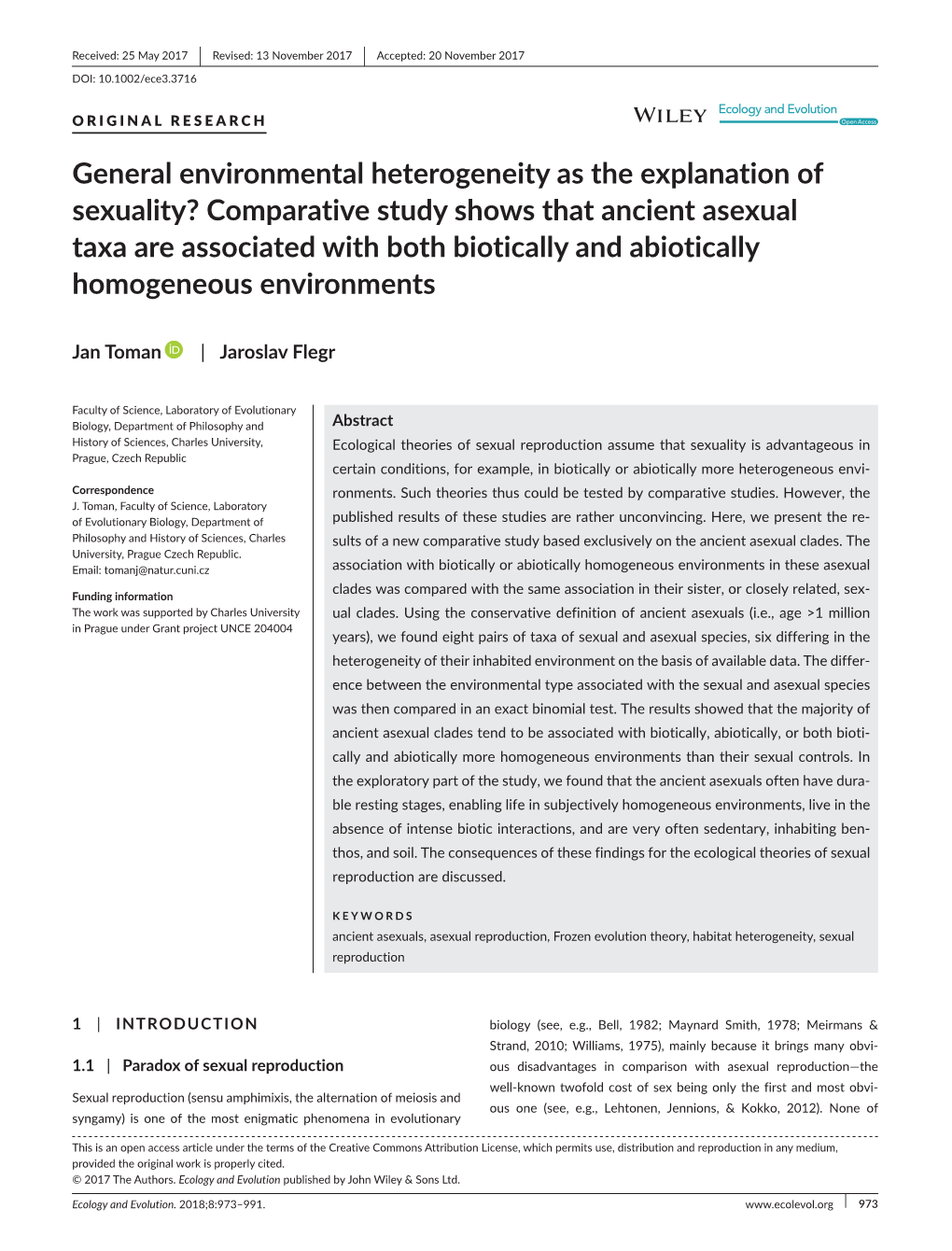 General Environmental Heterogeneity As the Explanation of Sexuality