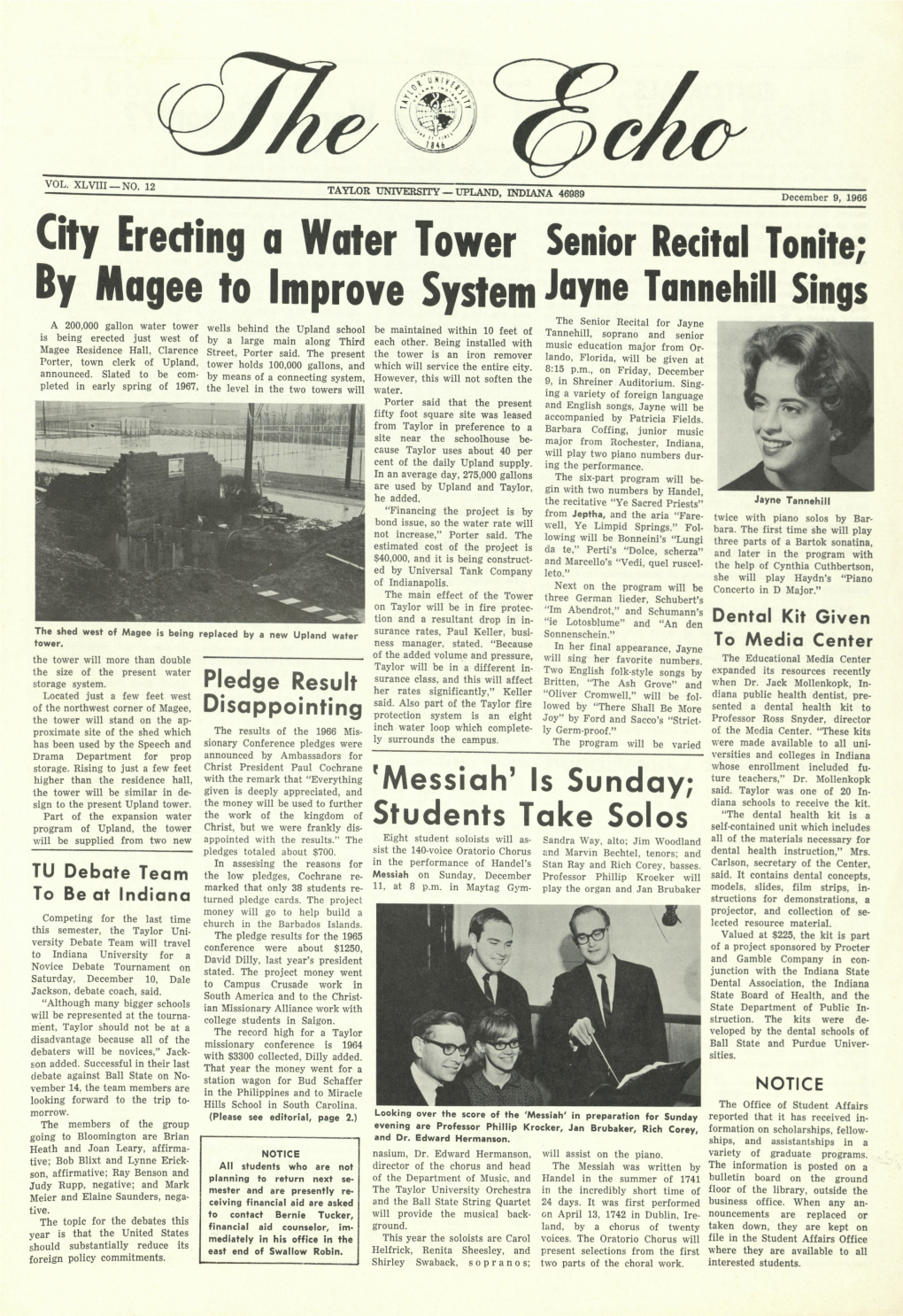 City Erecting a Water Tower Senior Recital
