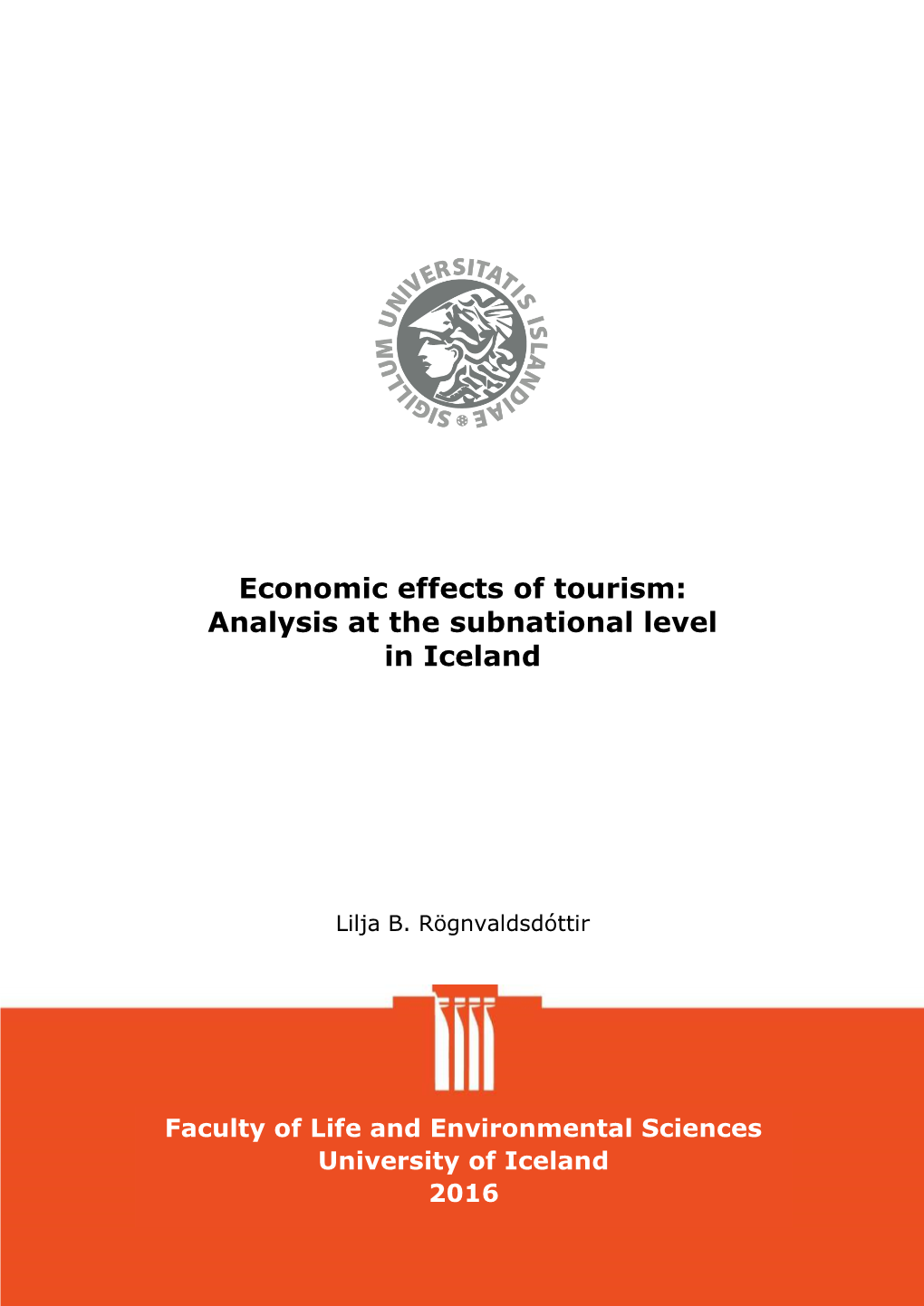 Economic Effects of Tourism: Analysis at the Subnational Level in Iceland