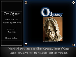 The Odyssey As Told by Homer Translated by H.D