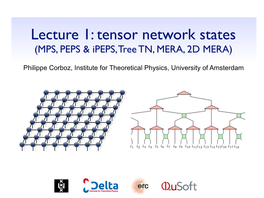 Tensor Networks, MERA & 2D MERA ✦ Classify Tensor Network Ansatz According to Its Entanglement Scaling