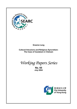 Working Papers Series No