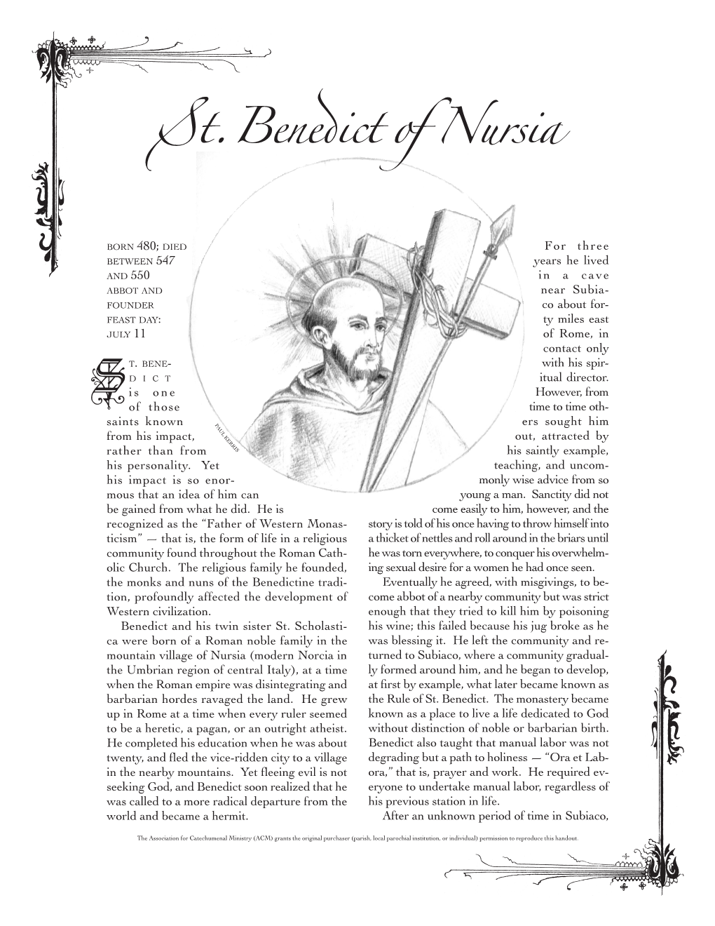 St. Benedict of Nursia ~ Page 2