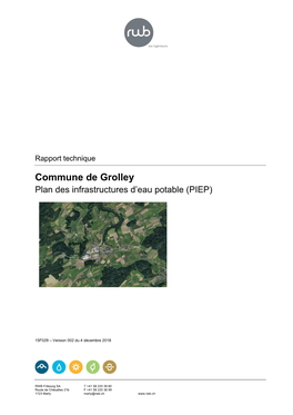 Commune De Grolley Plan Des Infrastructures D’Eau Potable (PIEP)