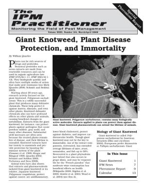 Giant Knotweed, Plant Disease Protection, and Immortality