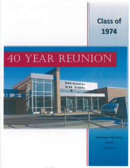 Class of 1974 40Th Reunion Booklet