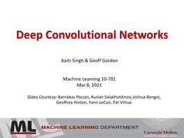 Deep Convolutional Networks
