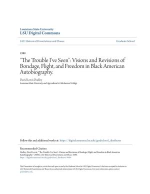 Visions and Revisions of Bondage, Flight, and Freedom in Black American Autobiography