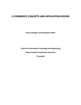 8.E-Commerce Concepts and Application Design