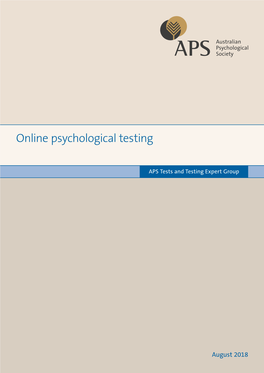 Online Psychological Testing