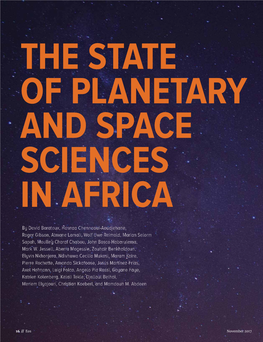 The State of Planetary and Space Sciences in Africa