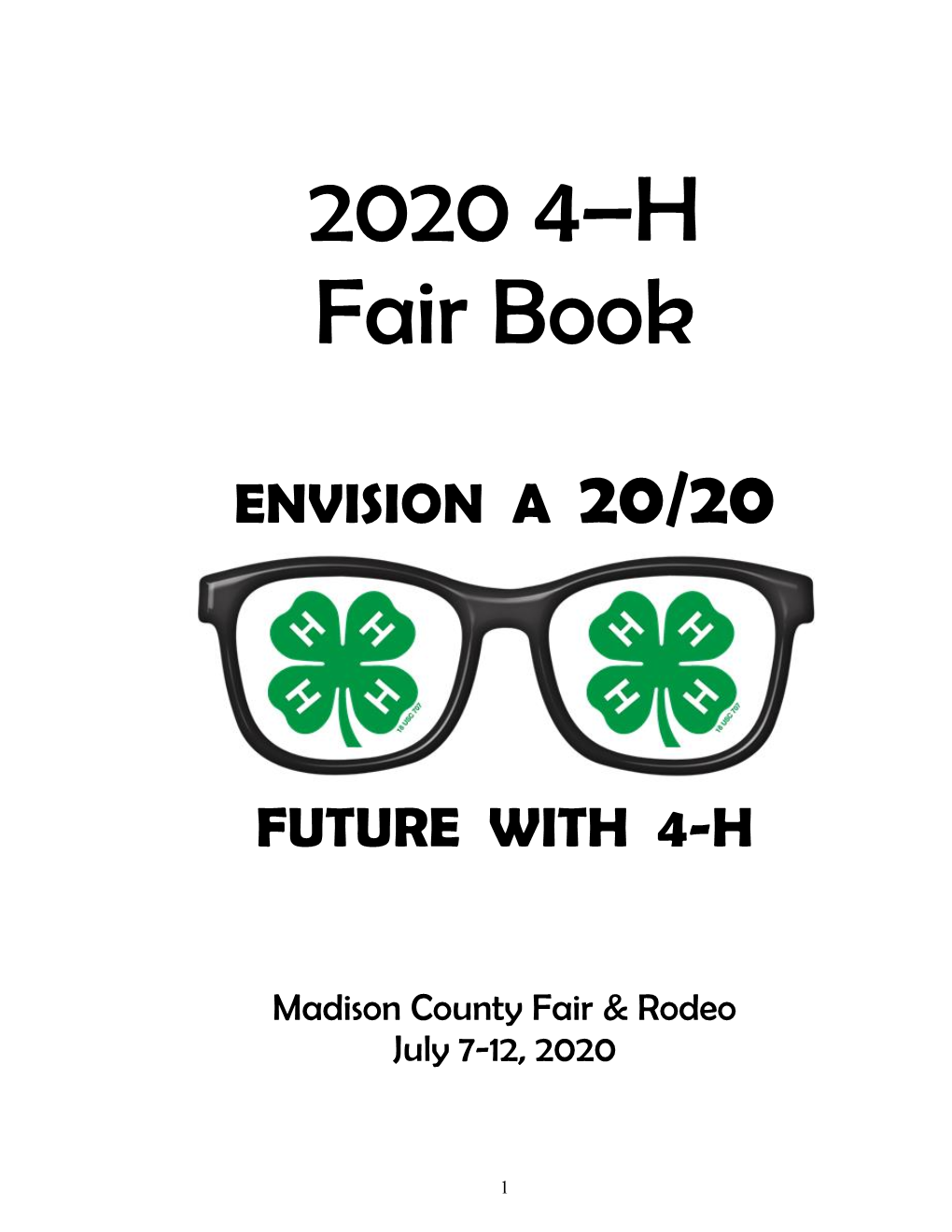 2020 4–H Fair Book