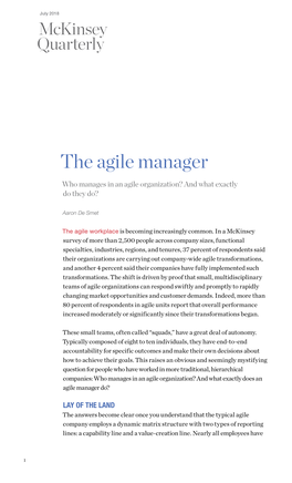 The Agile Manager