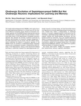 Implications for Learning and Memory