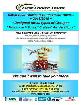 First Choice Tours Presents