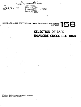 Selection of Safe Roadside Cross Sections
