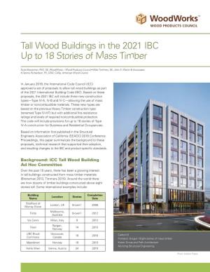 Tall Wood Buildings in the 2021 IBC up to 18 Stories of Mass Timber