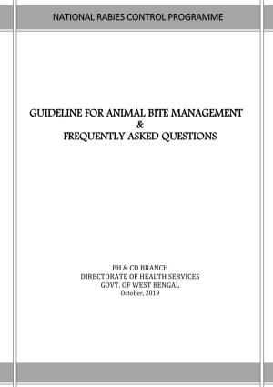 Guideline for Animal Bite Management & Frequently Asked Questions