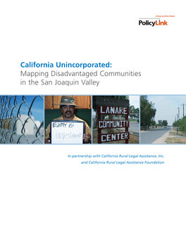California Unincorporated: Mapping Disadvantaged Communities in the San Joaquin Valley