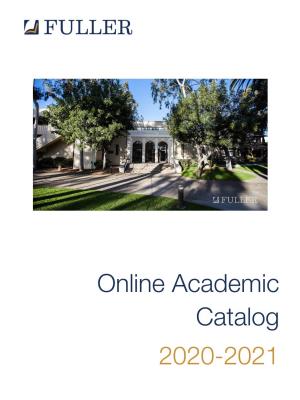 Online Academic Catalog 2020-2021