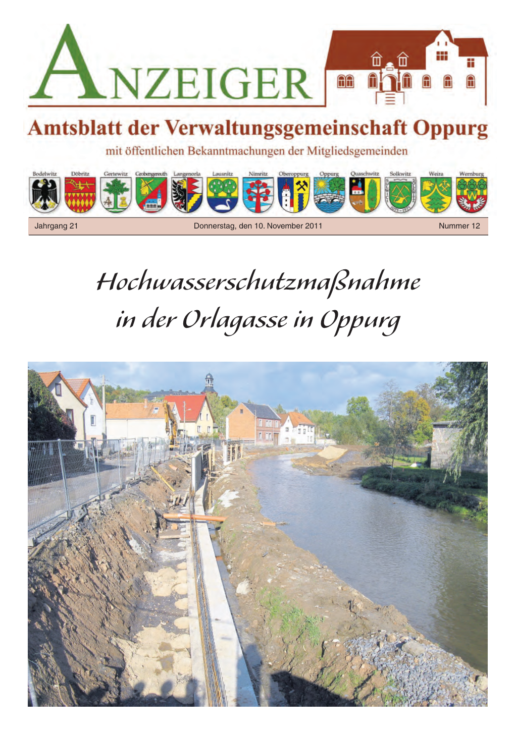Hochwasserschutzmaßnahme in Der Orlagasse in Oppurg Oppurg - 2- Nr