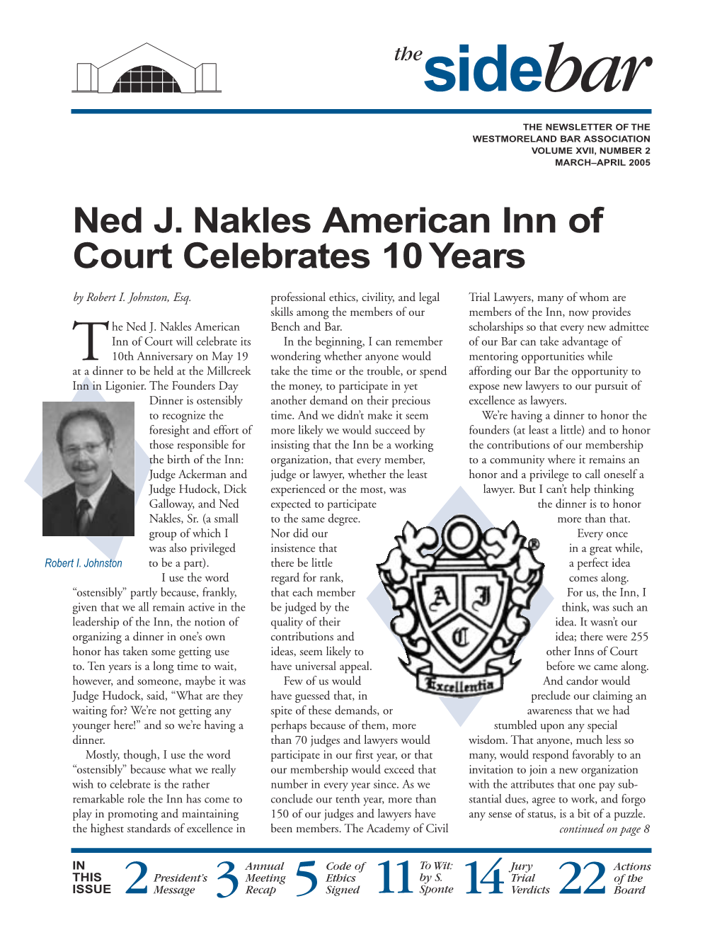 Ned J. Nakles American Inn of Court Celebrates 10 Years