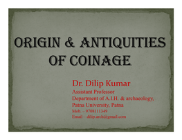Dr. Dilip Kumar Assistant Professor Department of A.I.H