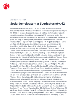 Socialdemokraternas Sverigeturné V. 42