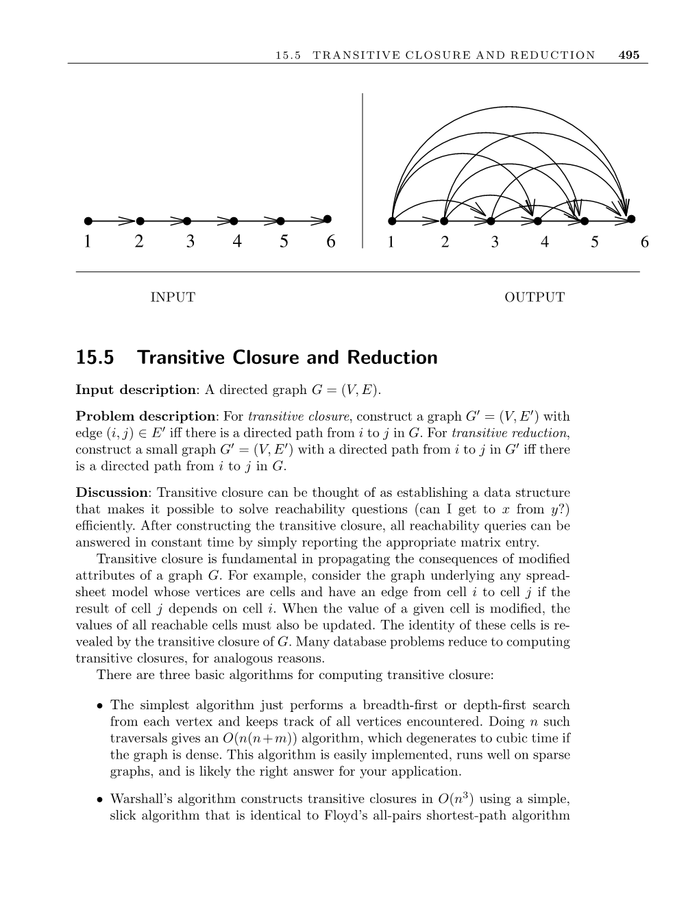 15.5 Transitive Closure and Reduction 495