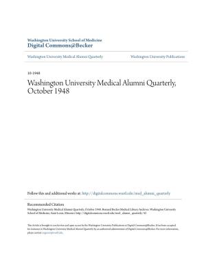 Washington University Medical Alumni Quarterly, October 1948