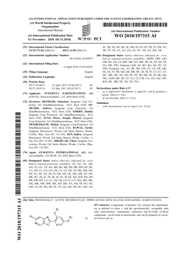 WO 2018/197315 Al 01 November 2018 (01.11.2018) W !P O PCT
