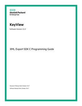 IDOL Keyview XML Export SDK 11.5 C Programming Guide
