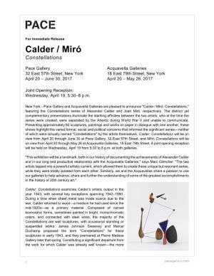Calder / Miró Constellations