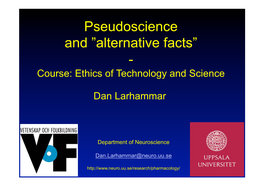 Pseudoscience Ethics Course 170509 Handout.Pptx