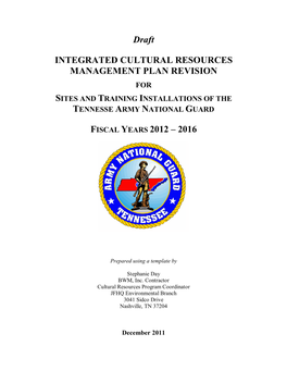 Draft Integrated Cultural Resources Management Plan Revision