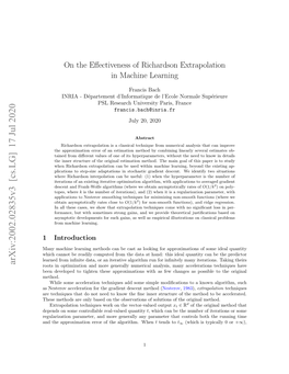 On the Effectiveness of Richardson Extrapolation in Machine Learning