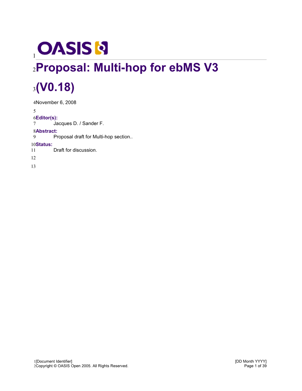 OASIS Specification Template s3