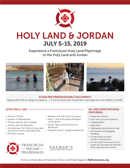 Holy Land & Jordan