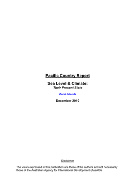 Pacific Country Report Sea Level & Climate