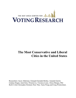The Most Conservative and Liberal Cities in the United States