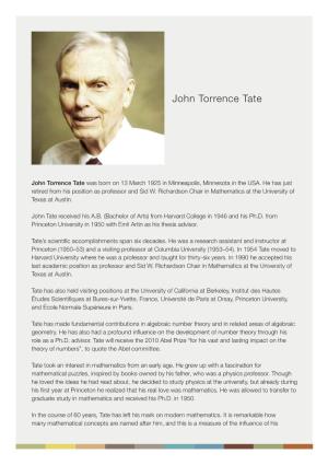 John Torrence Tate